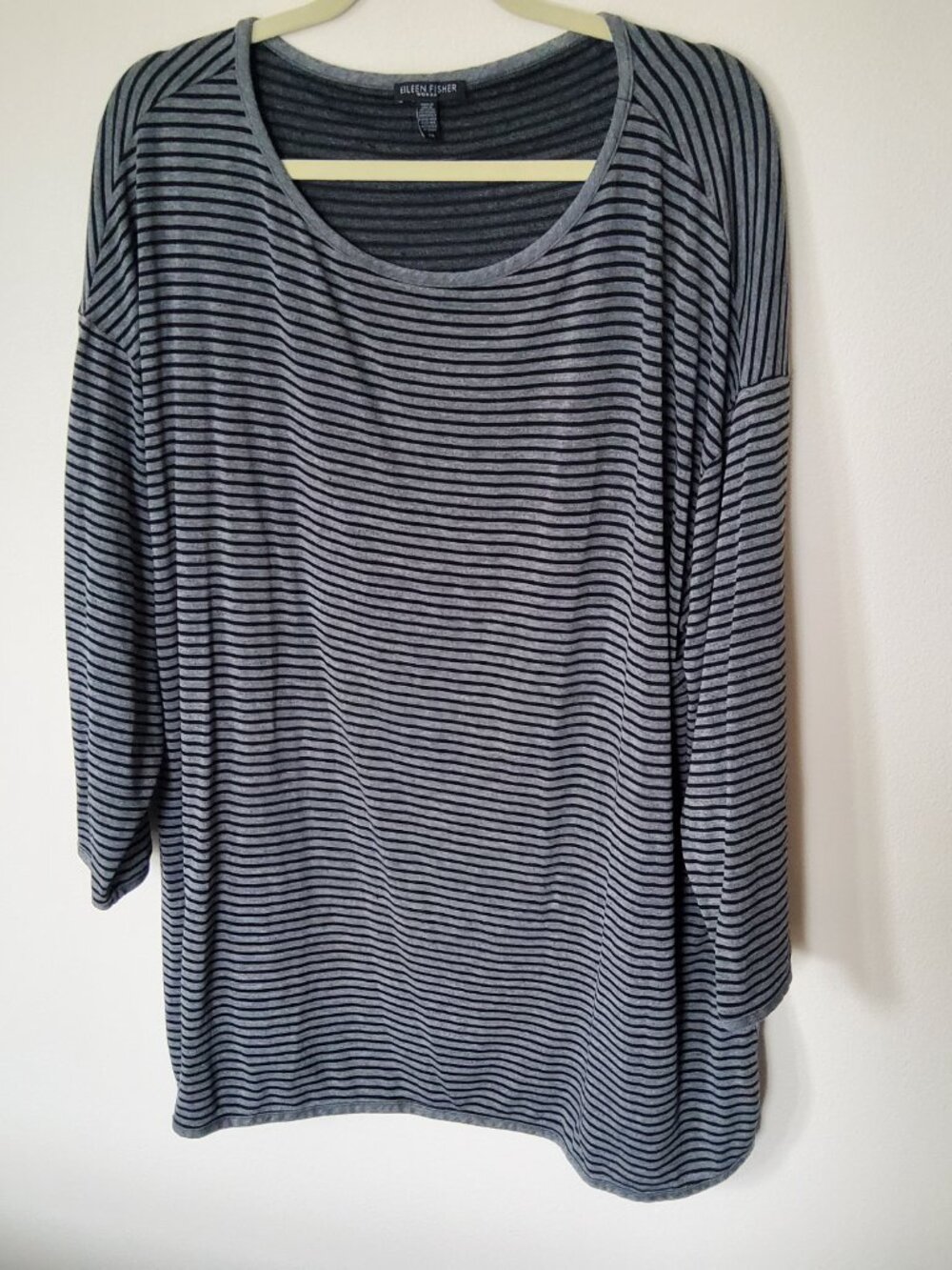Eileen Fisher Gray tunic top plus size 2X